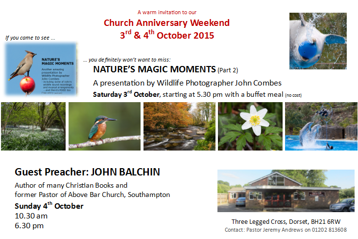 Invitation our Chuch Anniversary Weekend
