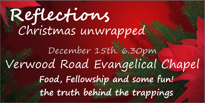 Christmas refections 6.30 pm Fri 15th Dec