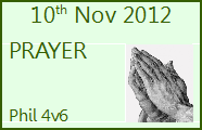 November 10th 2012 - Prayer